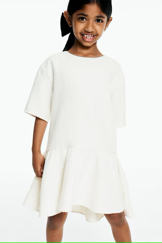 H&M Жаккардовое платье, белый