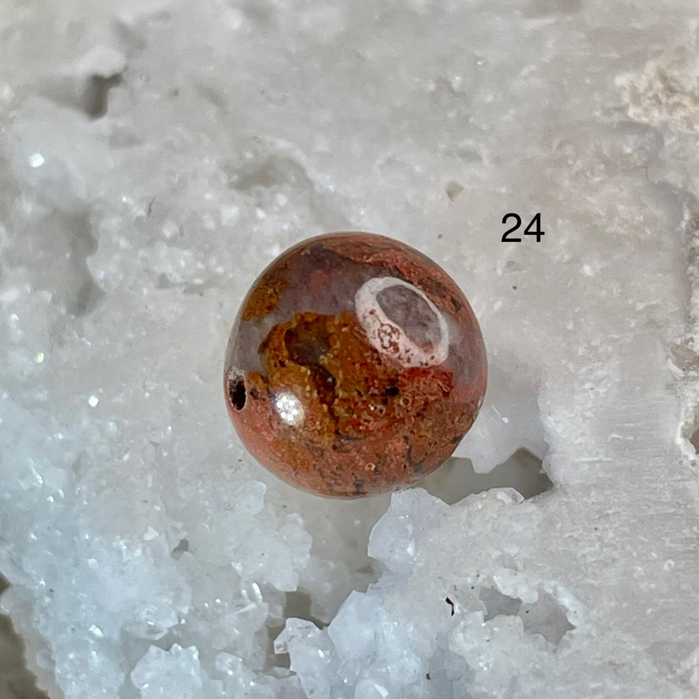 52187 Яшма красная Бусина 10,5мм-59
