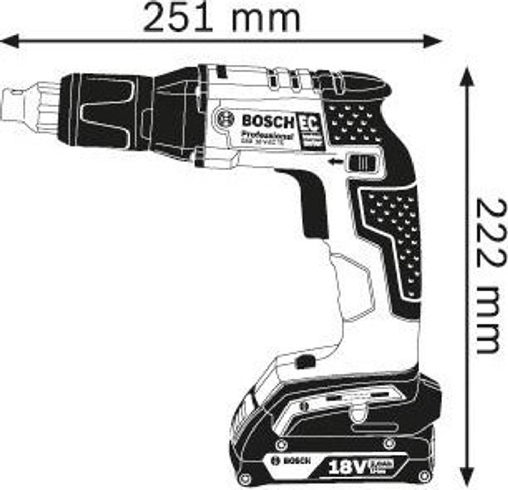Аккумуляторная дрель-шуруповерт BOSCH GSR 18 V-EC TE 06019C8007 2х5,0 Ач, L-Boxx