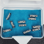 Бусина сталь, трубочка проставочная, легкая ажурная, р-р 12×4мм, штучно