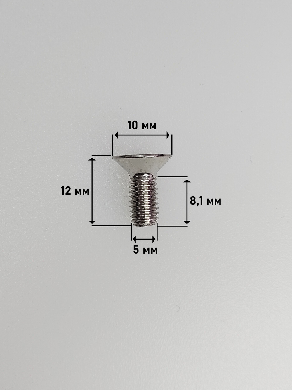 5х16 Винт потай с внут.шестигр. нерж. А2-70 DIN7991 (10 шт.)
