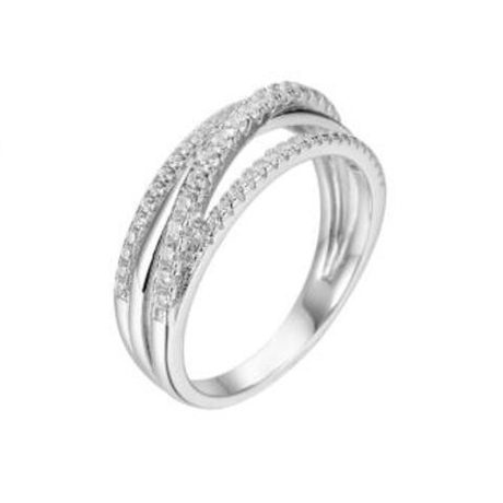 Кольцо из серебра с фианитами