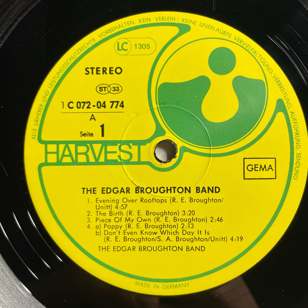 Винтажная виниловая пластинка LP The Edgar Broughton Band (Германия 1977)