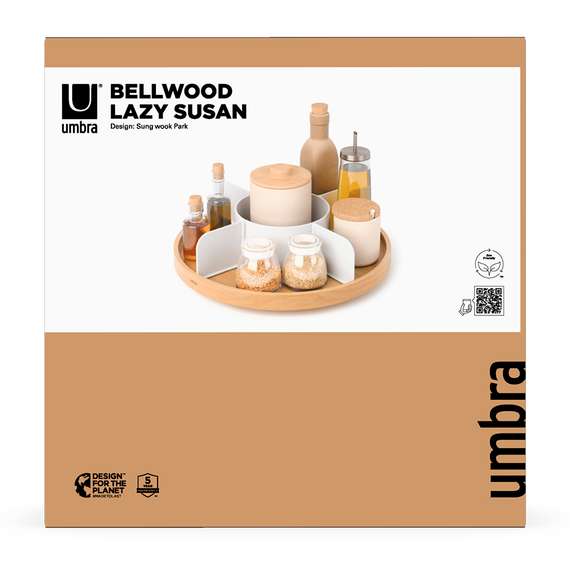 Органайзер для специй bellwood, белый/натуральное дерево