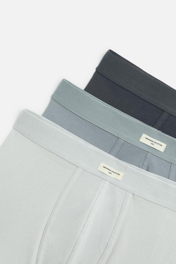 ZARA НАБОР ИЗ ТРЕХ ТРУСОВ-БОКСЕРОВ ИЗ МЯГКОЙ ТКАНИ, РАЗНЫЕ