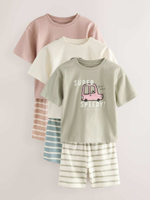 Пижама для мальчика Next AL8-544, 3 шт., Хаки, Бежевый