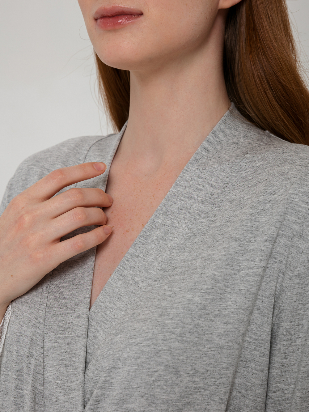 Халат Хл-301/серый-меланж