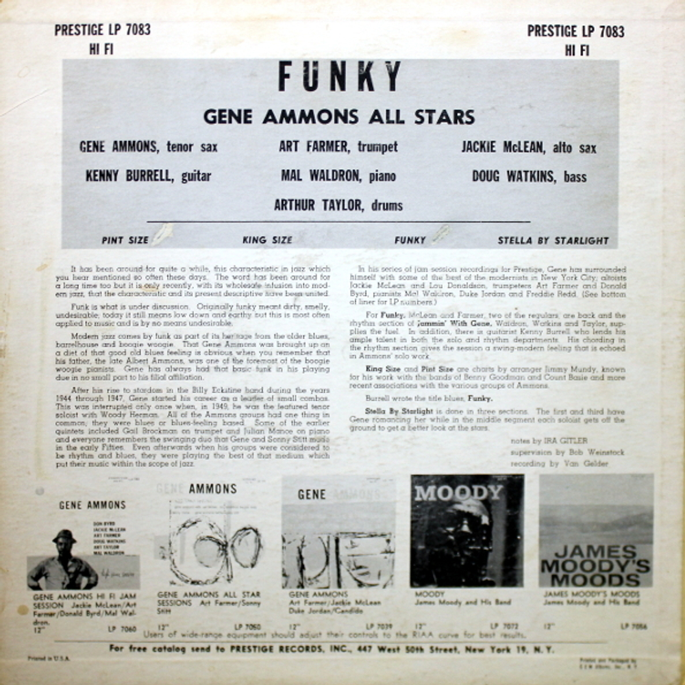 Gene Ammons / Funky (LP)