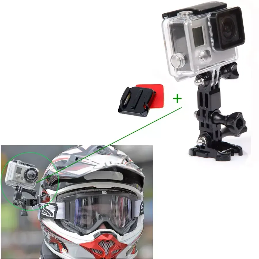 Как крепить экшн камеру - Аксессуары для крепления на шлем