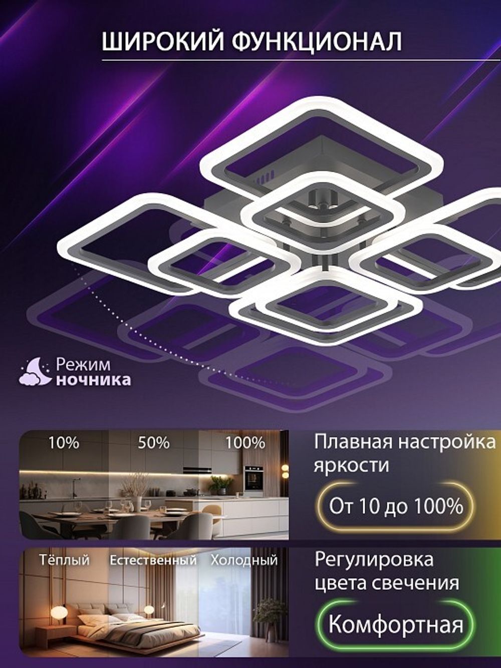 Потолочная люстра Natali Kovaltseva SPEKTR LED LAMPS 81108/5C