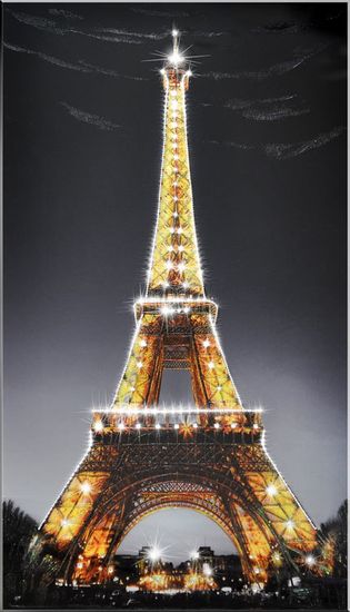Картина Эйфелева башня (плекси арт) 50x100 см.