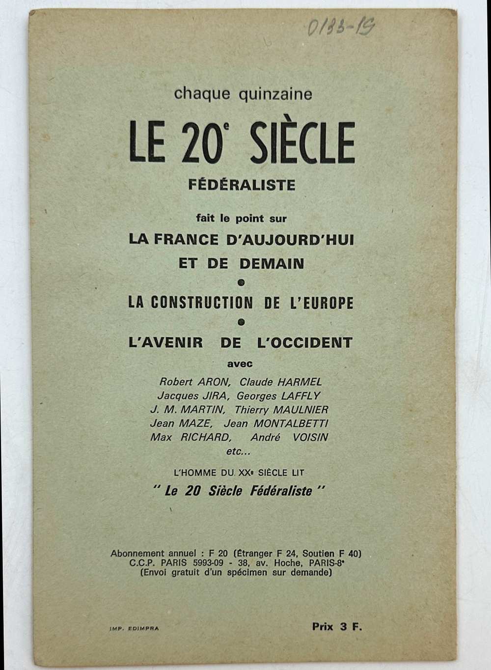 Michel Slavinsky. Le Drame des intellectuelsen U.R.S.S. La Federation Mouvement Federaliste Francais