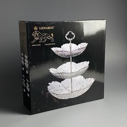 Lenardi 200-161 Трехъярусная этажерка в под.уп.(х8)Стекло