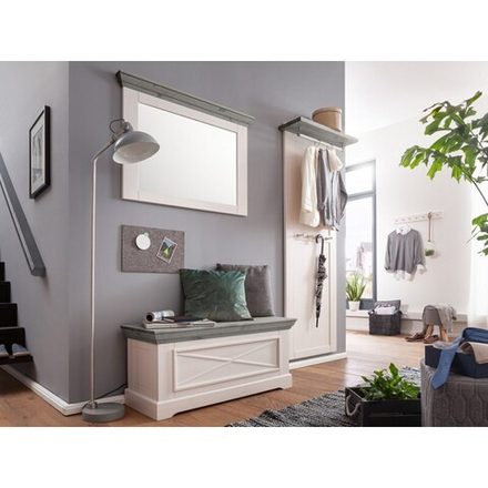 Сундук «Форест» с откидной крышкой белый воск/антрацит