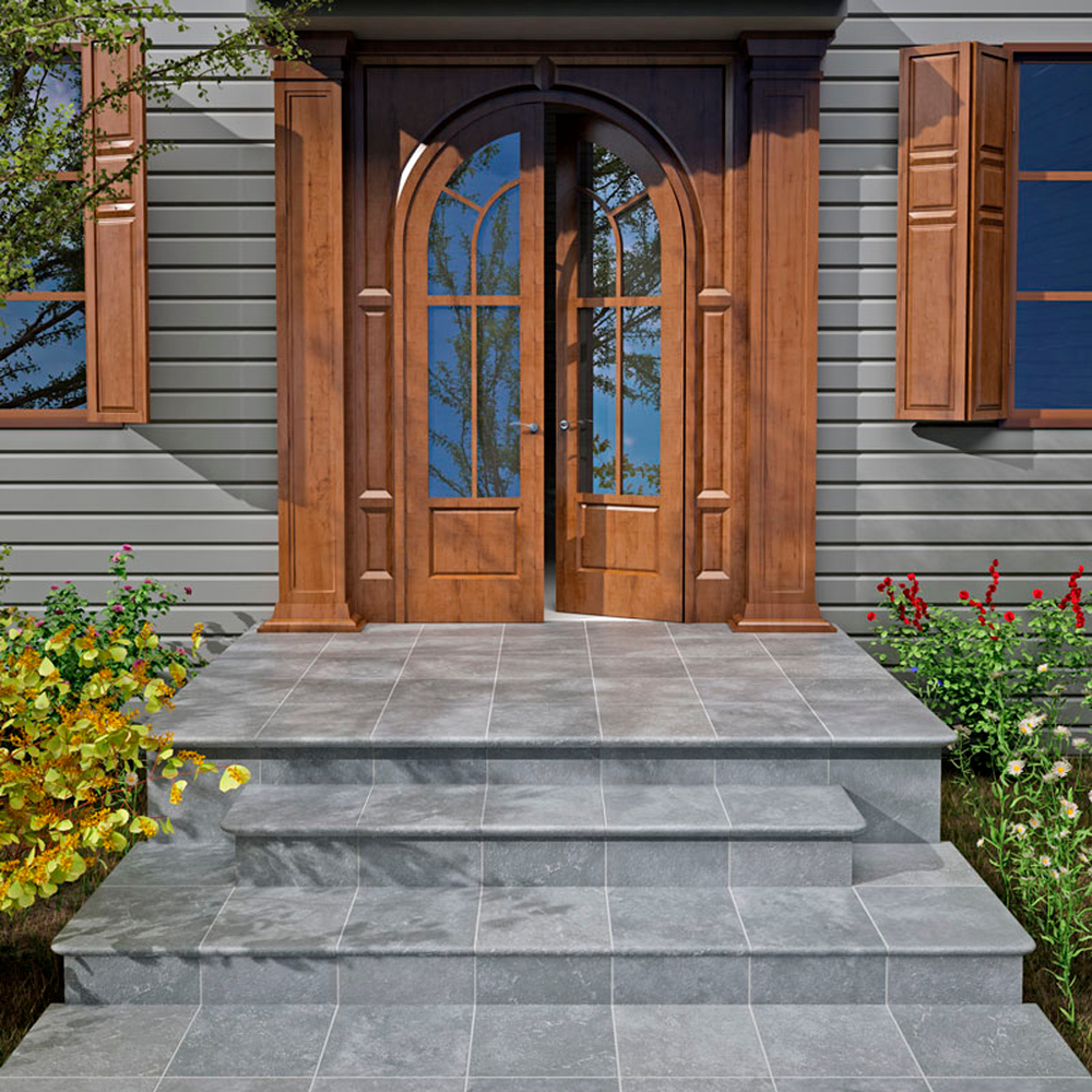 Ступень фронтальная клинкерная EXAGRES STONE GRIS 330х330х13 мм