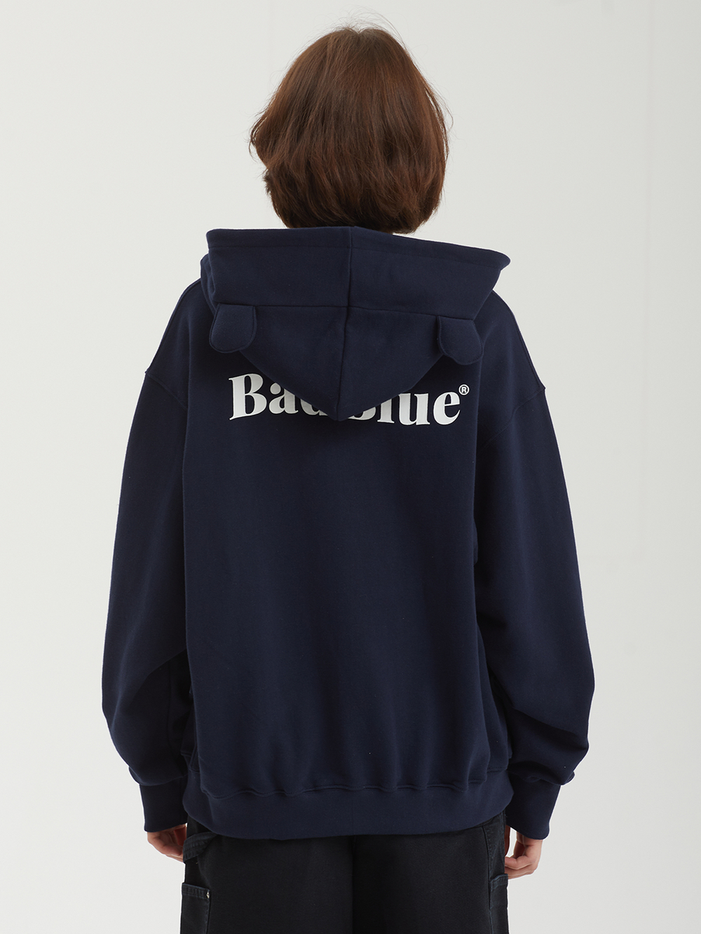 Женская Толстовка Bear Ear Zipup Crop Babyblue