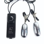 Зажимы на соски с вибрацией (Цвет: серебро)