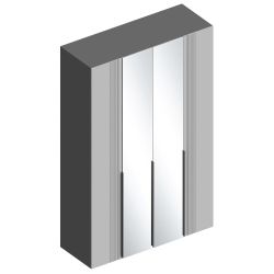 Шкаф МС "Вита" 4-х ств. с зеркалом