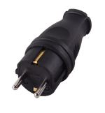 Вилка прямая с/з, каучук IP44 16А 250В Вихрь