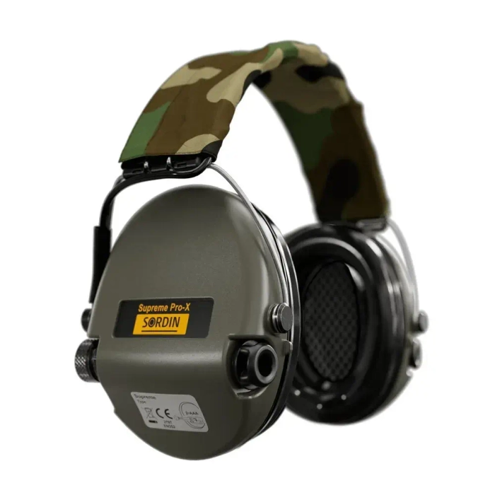 Наушники активные Sordin (MSA) Supreme Pro-X, хаки, оголовье-ткань (SOR75302-X-S)