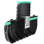 Септик переливной Мультпласт Термит Профи+ 2.0 S 2000 л. горизонтальный / 800 л. в сутки / 3-4 чел. / самотечный сброс (2150x1100x1915см;99кг;черный) - арт.555453