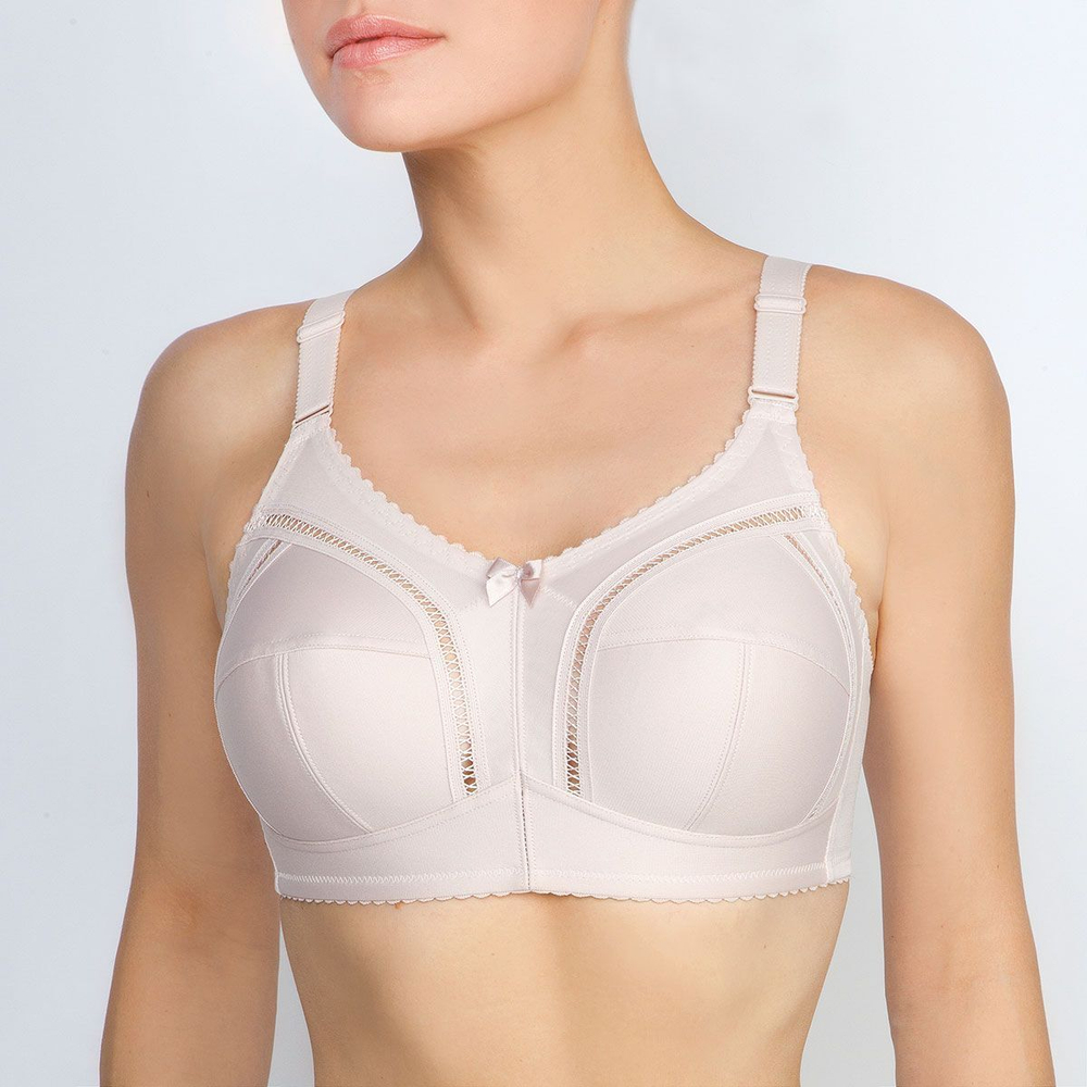 Классический бескаркасный бюстгальтер с мягкой чашкой (Размер: 85E) (Цвет: пудровый)