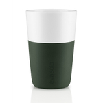 Чашки для латте 2 шт 360 мл тёмно-зелёные