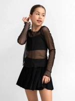 Черная юбка-шорты для девочки в школу