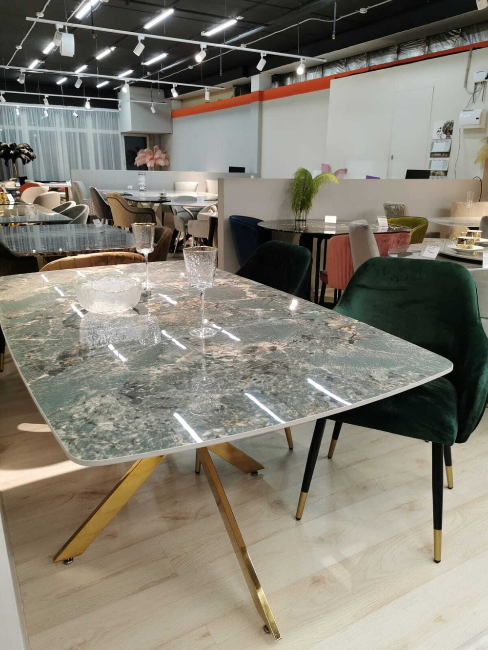 Стол обеденный Ist Casa Элис Рэк, 160х90х75 см, малахитовый