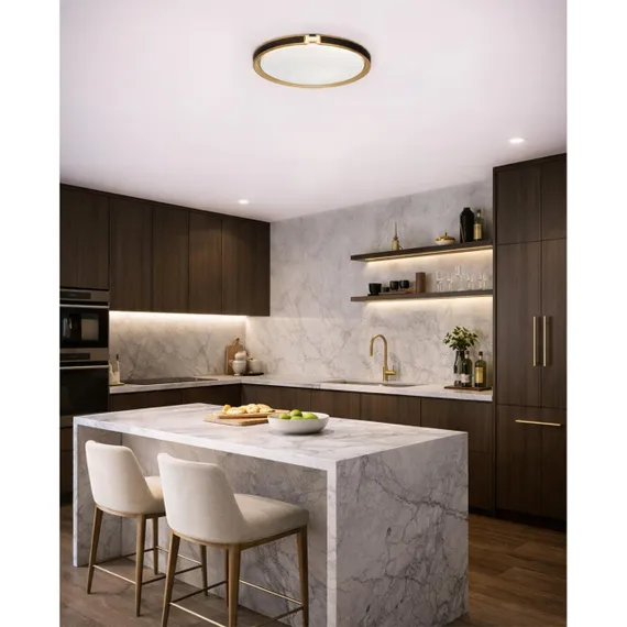 7667/ELN COLOR SN 132 Светильник пластик/черн/золот LED 76Вт 3000/4000/6000К D505 IP43 CCT FAVEMO BLACK