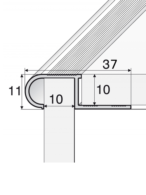 АПZО 10мм "DO-1" 2,7м Бронза глянец ZО-об. 18мм на порог анод. алюм.