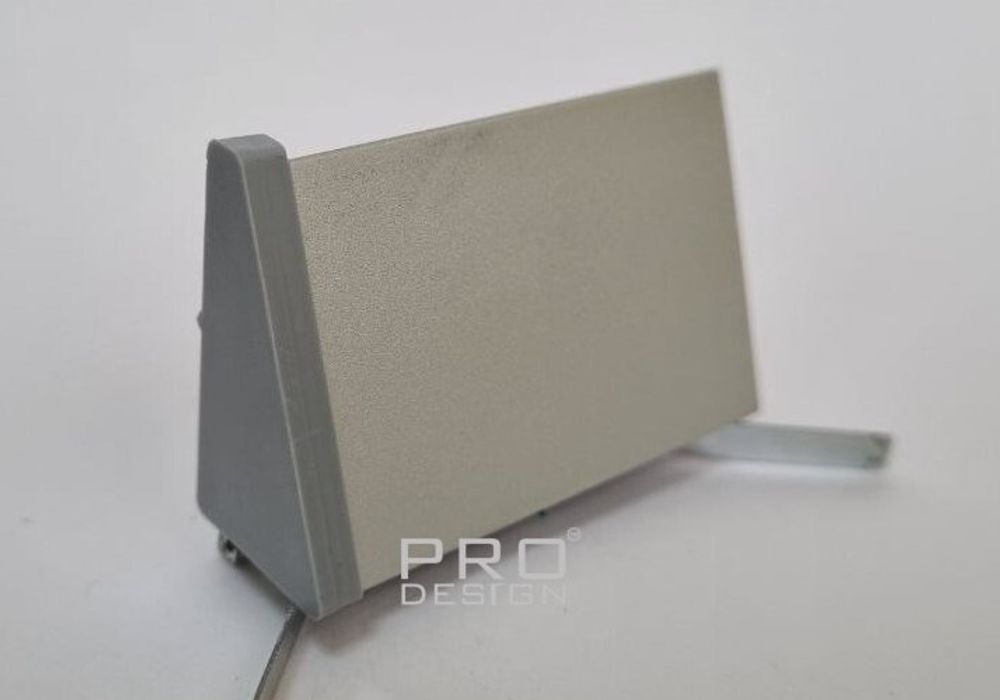 Комплект заглушек для щелевого плинтуса Pro Design 570 серый
