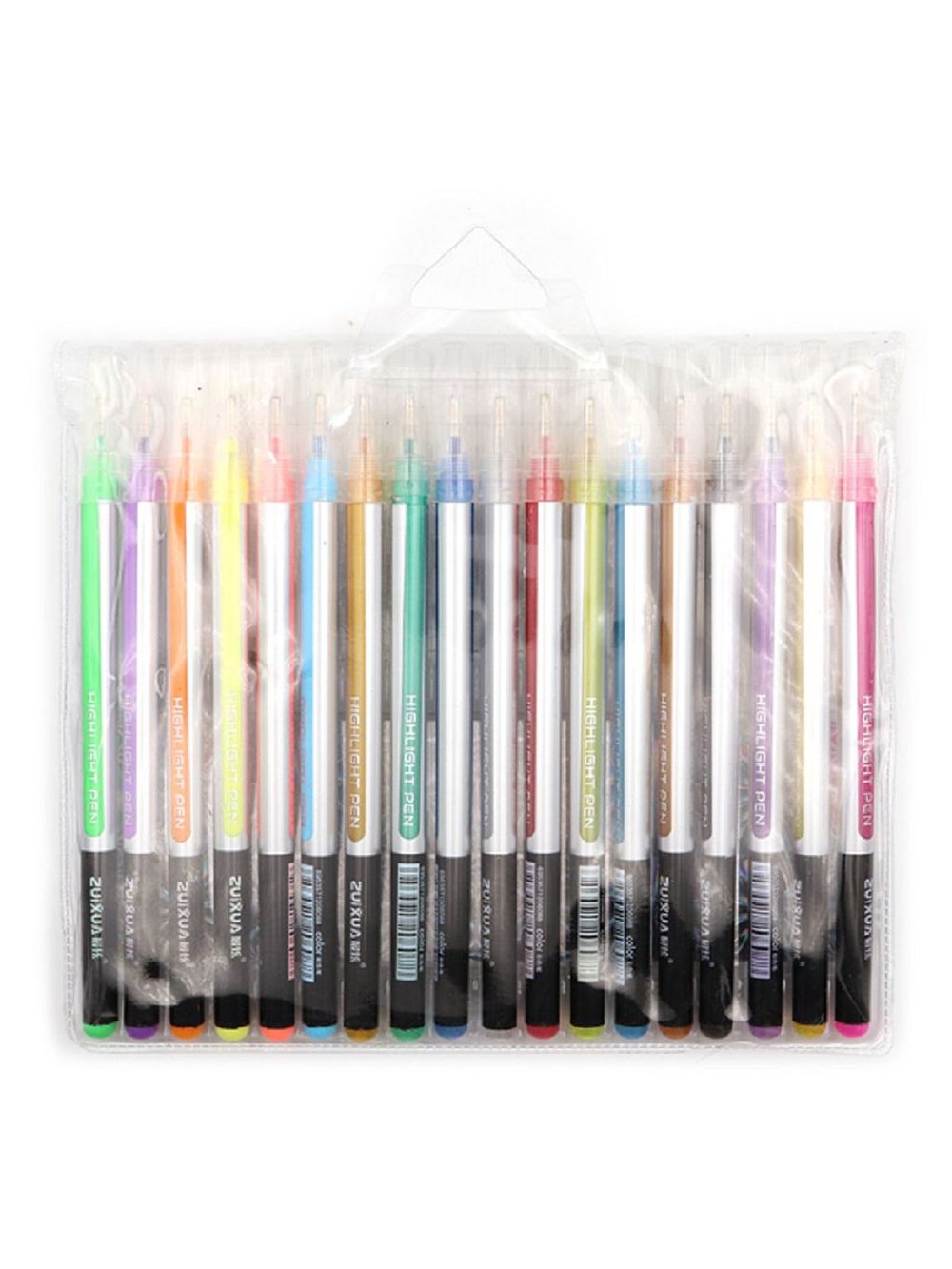 Набор гелевых ручек с блестками 18 цветов, линия письма 1мм