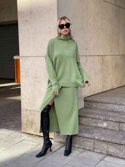 Юбка на запах, зелёный