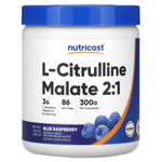 Nutricost, L-цитруллин малат 2:1, голубая малина, 300 г (10,6 унции)