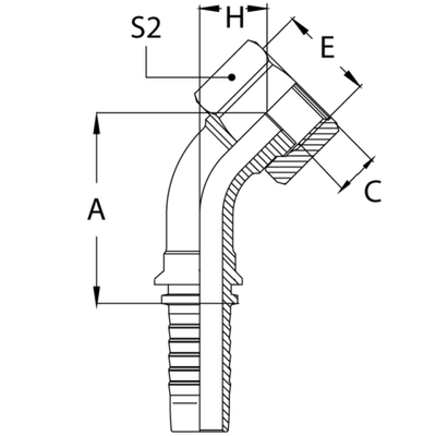 Фитинг DN 12 ORFS (Г) 1.3/16 (45)