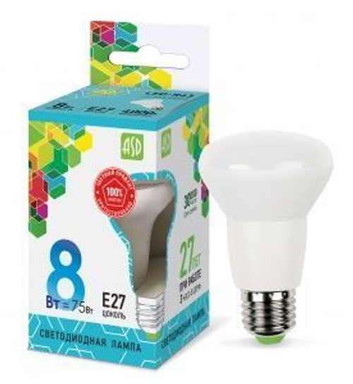 Лампа светодиодная рефлекторная 8Вт Е27 4000КASD РАСПРОДАЖА