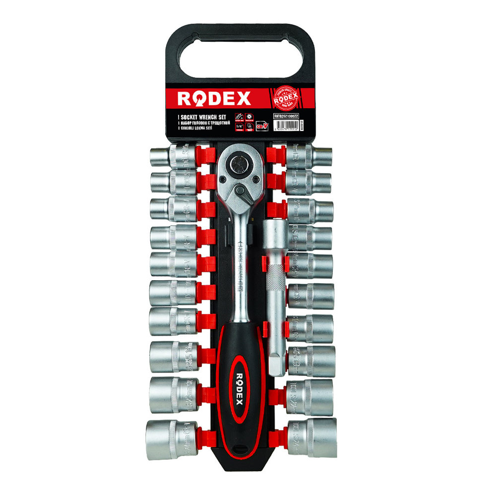 НАБОР ГОЛОВОК RODEX С ТРЕЩОТКОЙ 22ШТ KLT2212 RHT0202100022