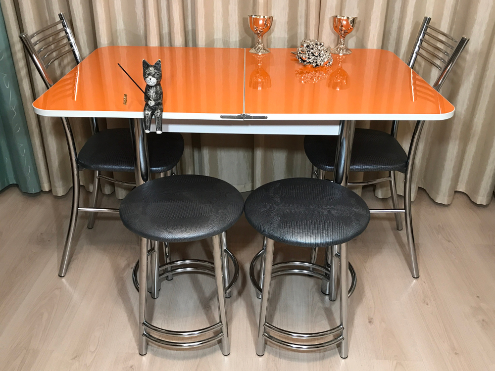Кухонный стол раскладной Glossy Wide orange