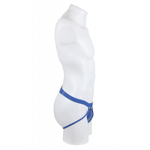 Мужские сексуальные трусики на ремешках синие (S)