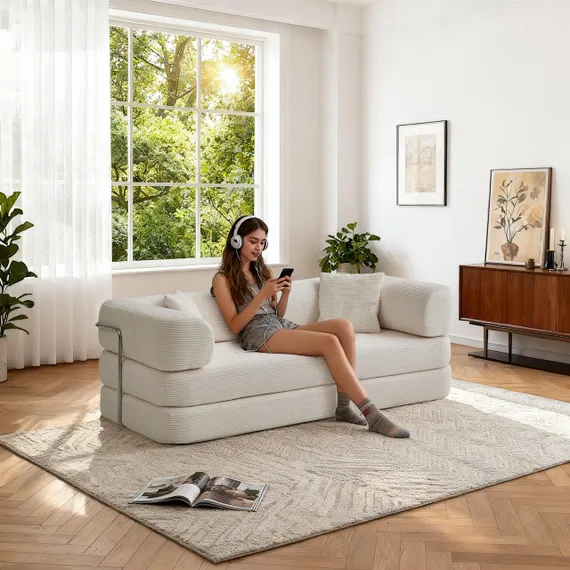 Диван TEDDY Prime, жемчужный