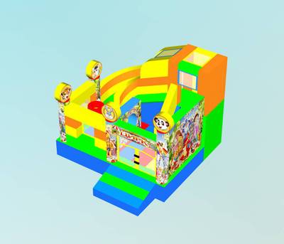 Детский надувной батут "Русский цирк", размер 3,5*3*2,7 м