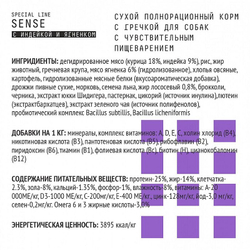 AJO Dog Sense корм с гречкой для собак с чувствительным пищеварением 12 кг