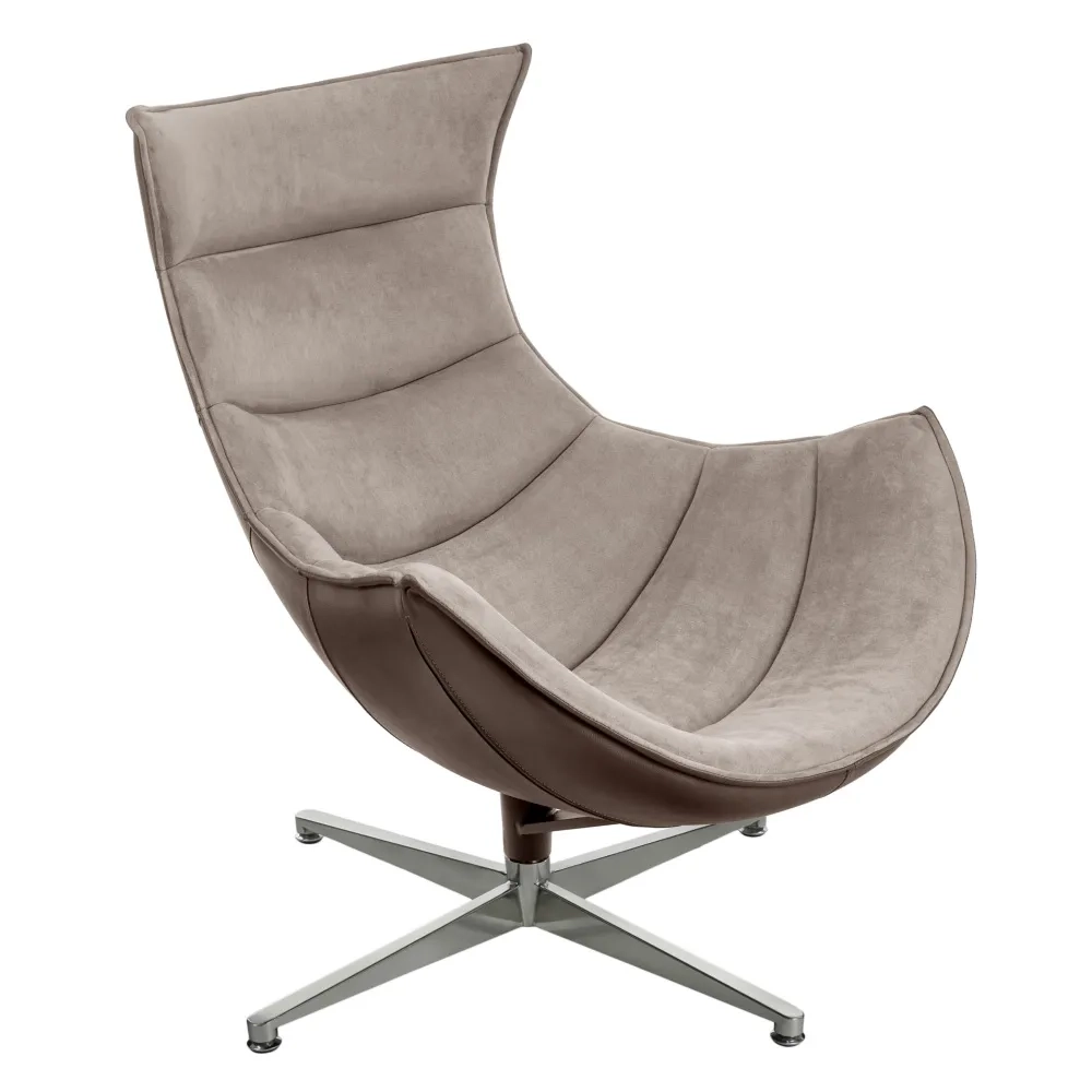 Кресло Bradex Home LOBSTER CHAIR латте искусственная замша, коричневый