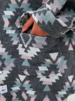 Рубашка Kefirmaykifer оверсайз Этно розово-голубая