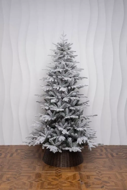 Искусственная елка Сибирская заснеженная 210 см., литая хвоя+пвх, ЕлкиТорг (66210)