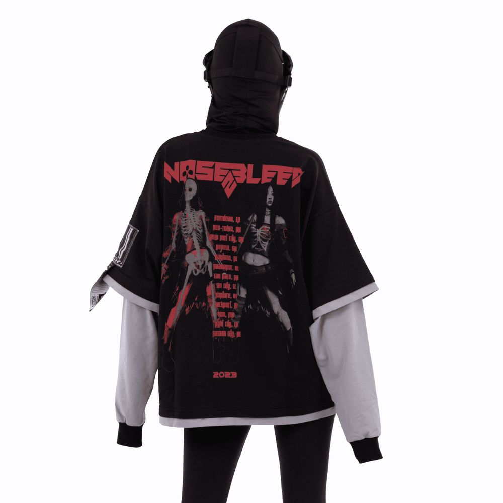 Лонгслив Heartz Double-Barreled Tour Layered Kimono черный