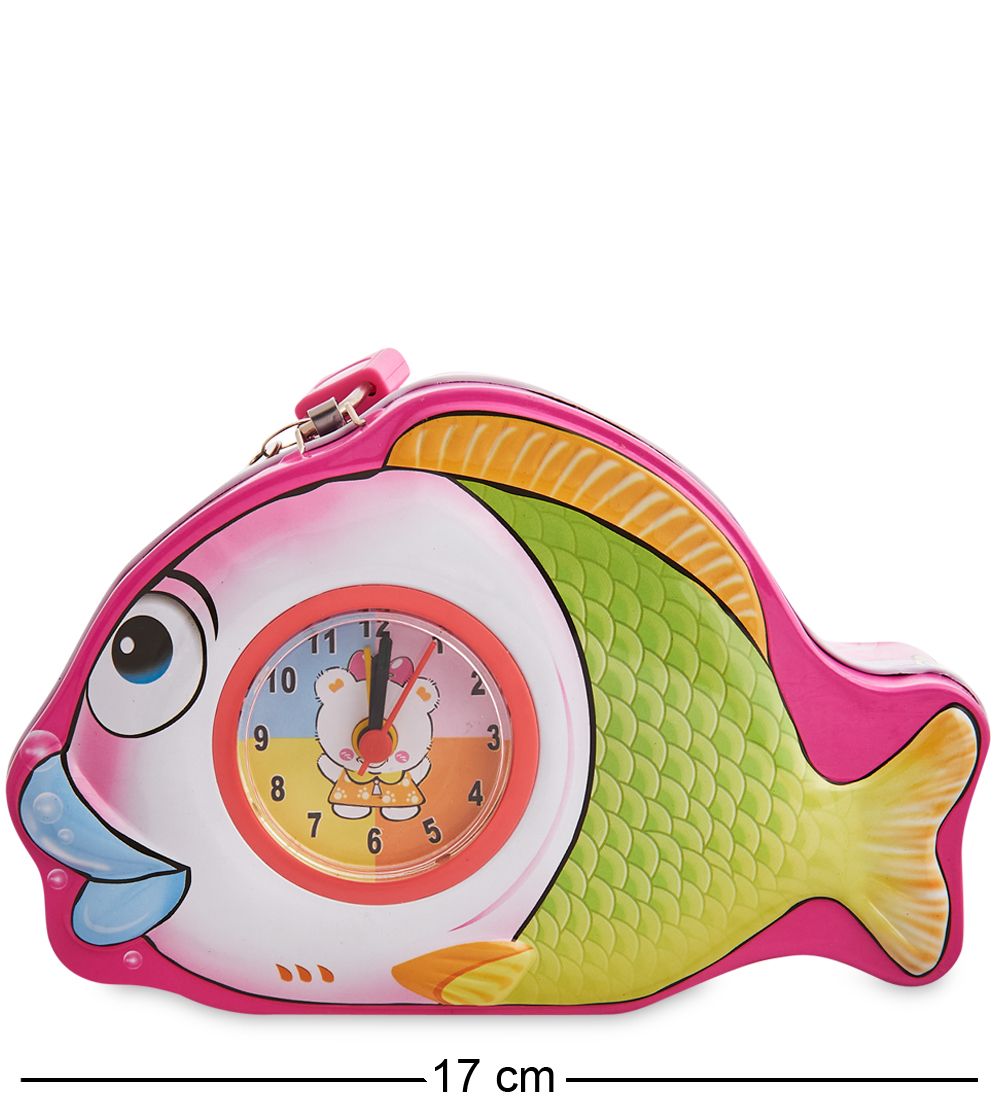 BX- 62/1 Метал. копилка с часами «Рыбка»
