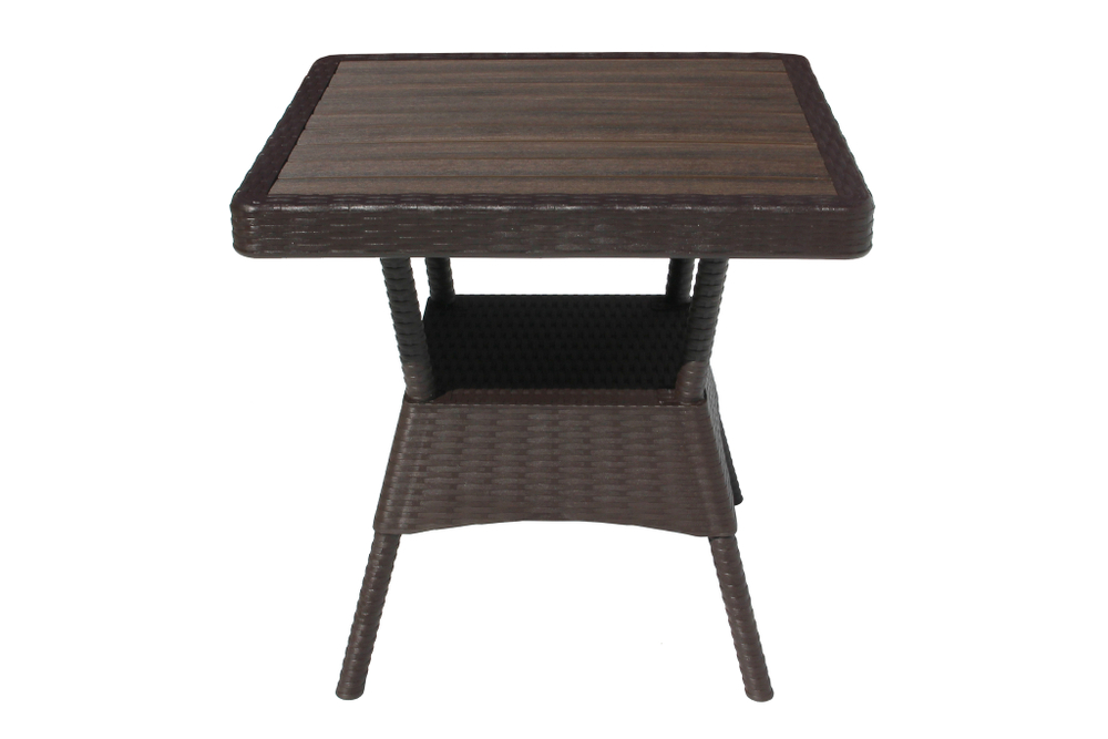 Стол пластиковый Ola Dom арт.S-GS01 76x76см квадратный (коричневый)