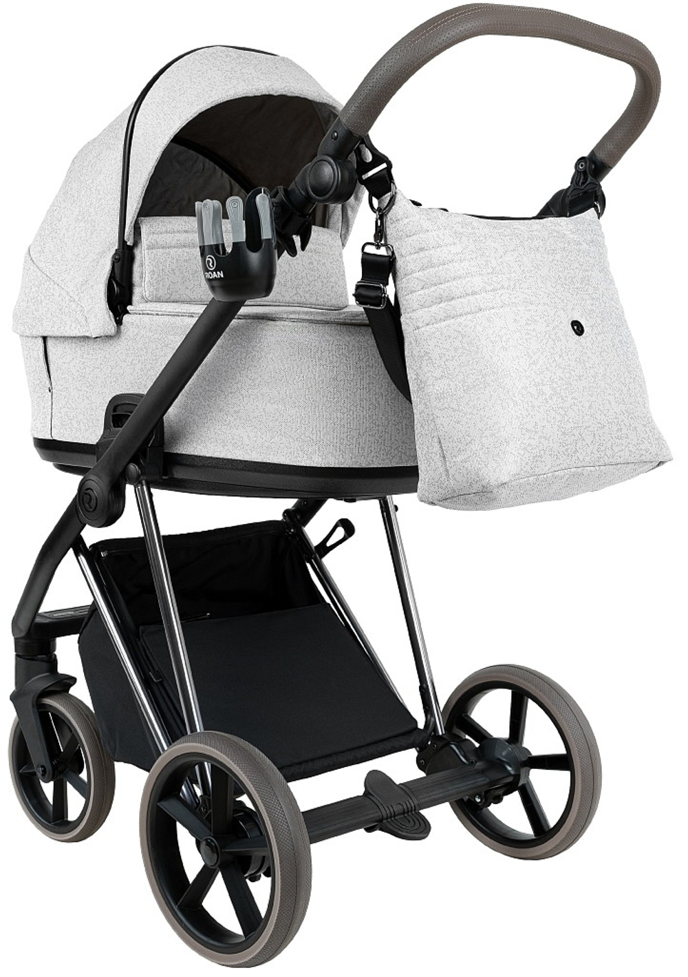 Детская коляска Roan Sol Vintage Luxury 2.0 3 в 1 с автокреслом Pituso Baesa Pro Black PIX/50/L Pixel/Light/Black/руч.Cappuccino